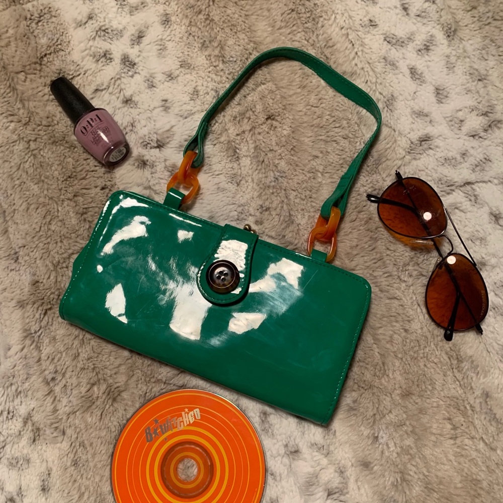 Vintage Patent Leather & Lucite Handbag